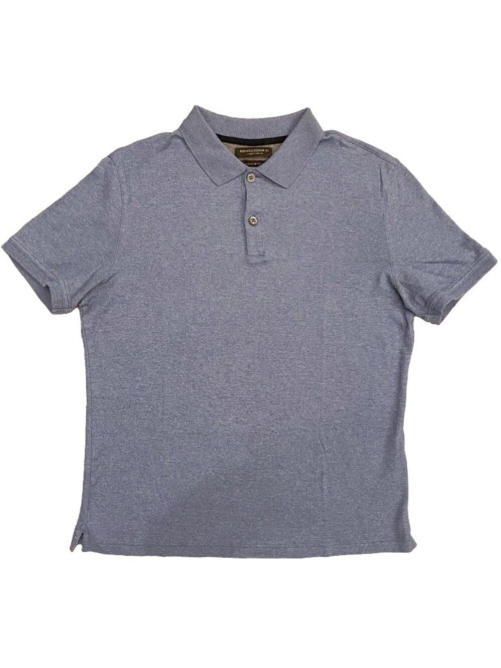 Banana Republic Luxury Touch Polo Shirt Blue Heather Men's M Standard Fit